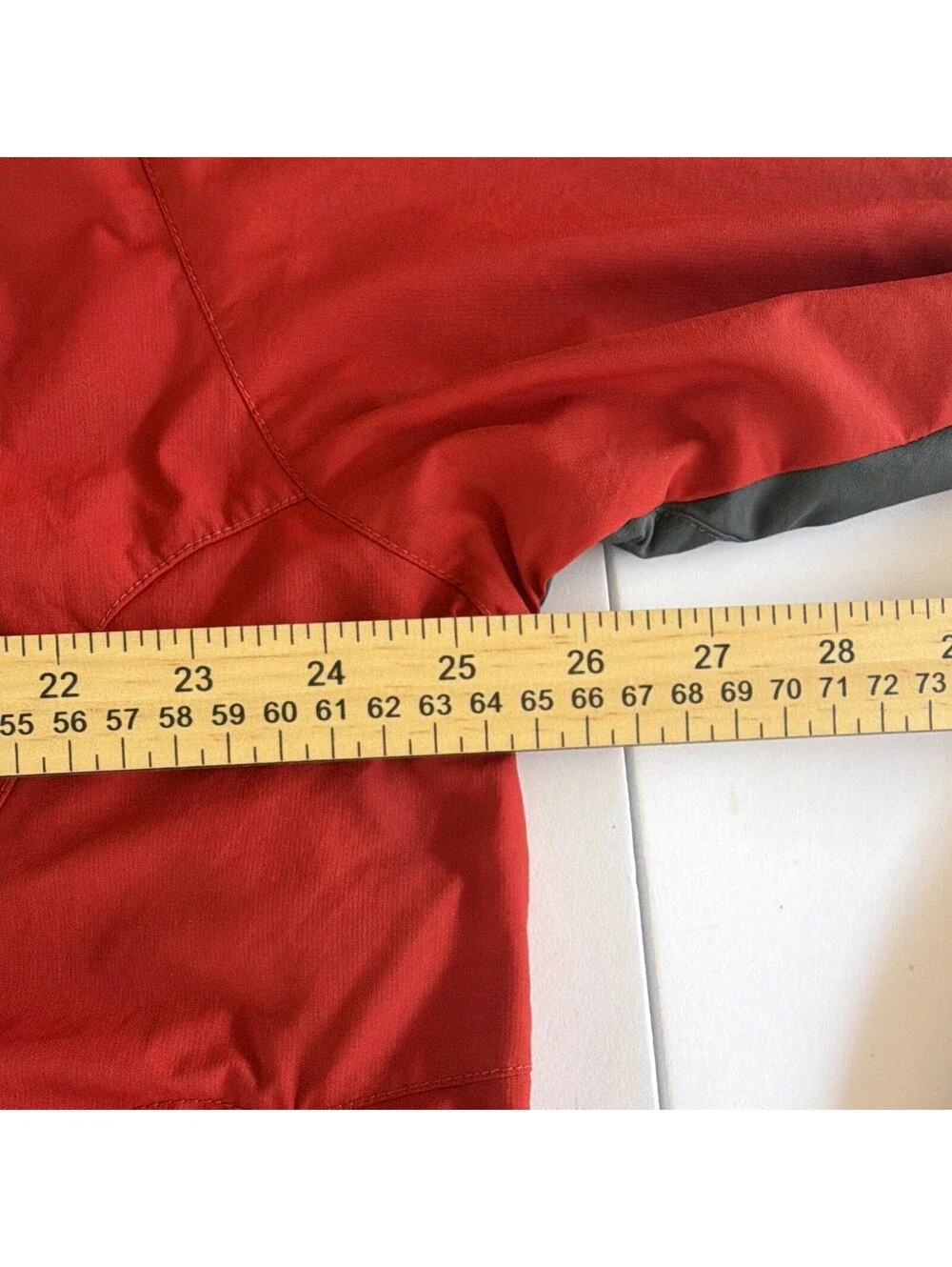 The North Face Men's Red Gray Hooded Full Zip Rain Jacket XL